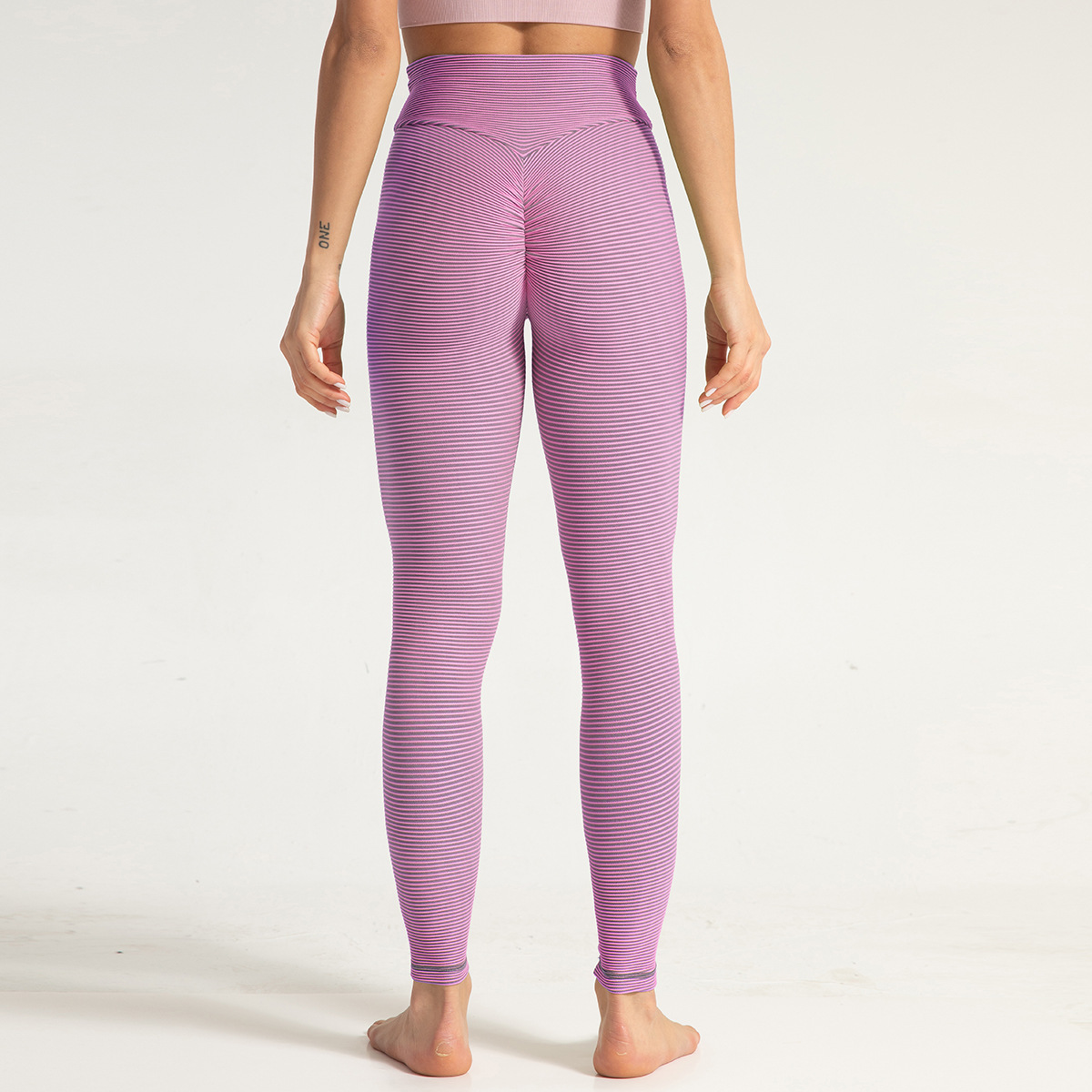 Seamless Striped Fitness Pants NSNS12244