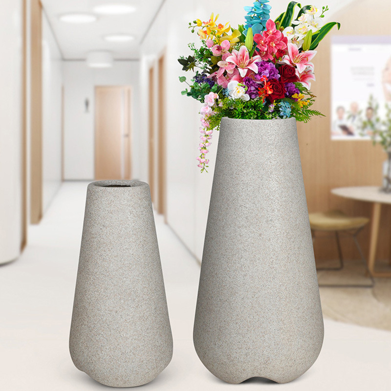 Shopping Mall Decoration Flower Pot Combination Garden Landscape Flower Vat Fiberglass Bowl Outdoor Municipal Flower Pot Manufacturer Customization