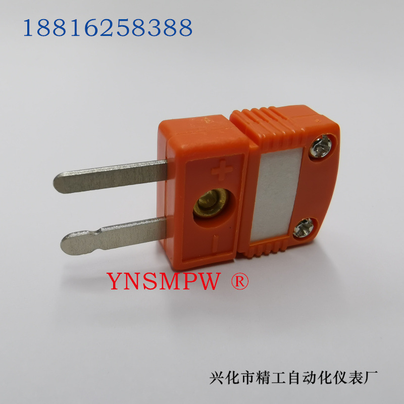 热电偶插头座N型热电偶连接器接插件公母接头端子SMPW-N-M/F美标