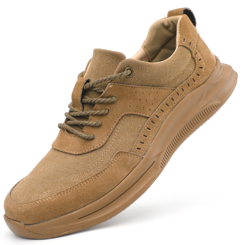 跨境劳保鞋男士钢包头防砸防刺穿凯夫拉牛筋底工作鞋安全鞋