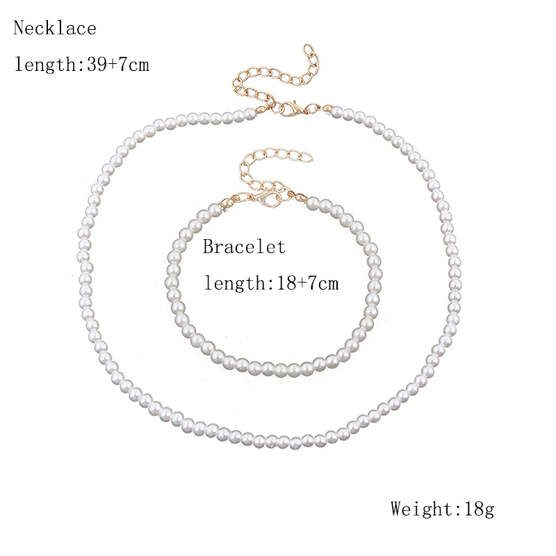 Böhmische Perle Gewebte Halskette Armband Set display picture 1