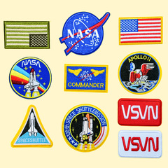 Embroidered cloth stickers computer embroidered stamps trendy brand spaceship planet rocket astronaut clothes decoration patch stickers