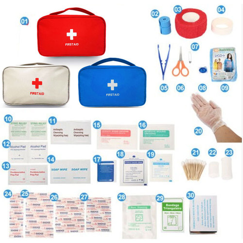 30 kinds of 180 components, best-selling home first aid kit exported to Europe and the United States, outdoor first aid kit