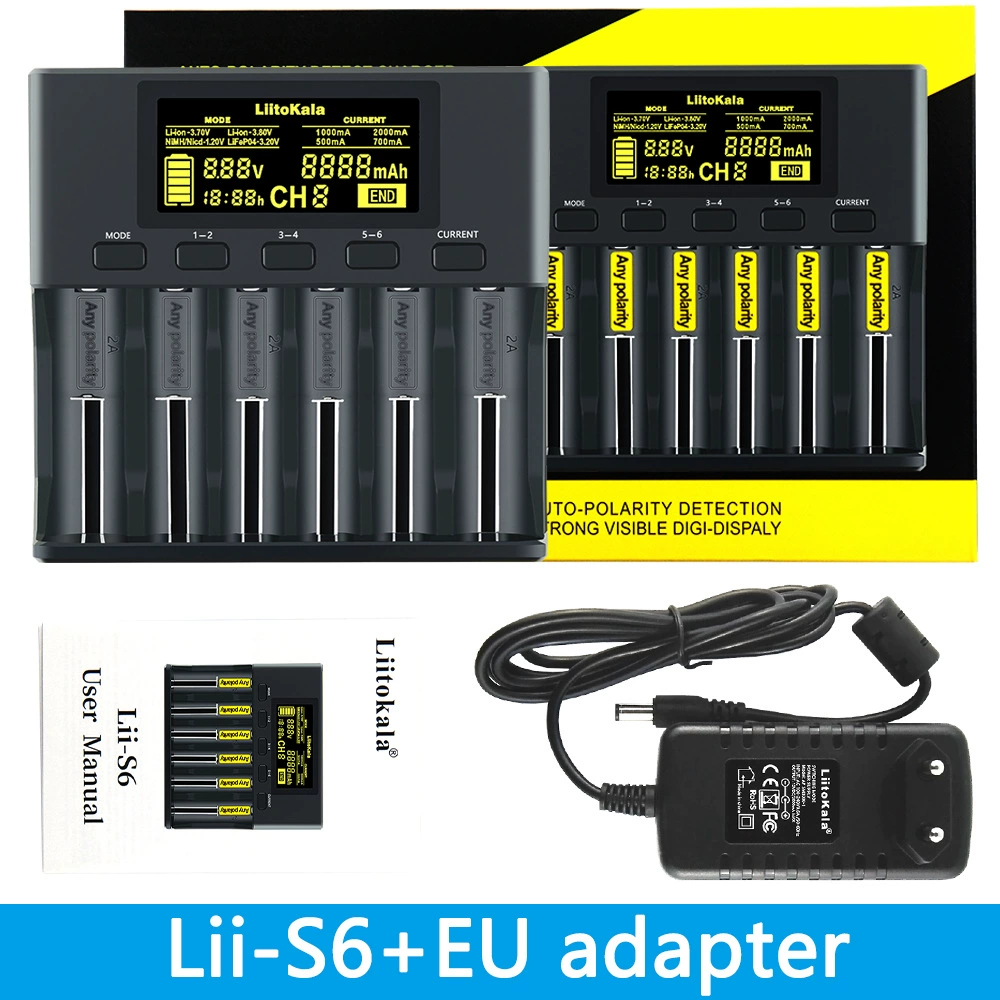 LiitoKala [Lii-S4 lii-S2 S1 lii-S6 18650 литиевый аккумулятор зарядное устройство прямой/обратной зарядки]