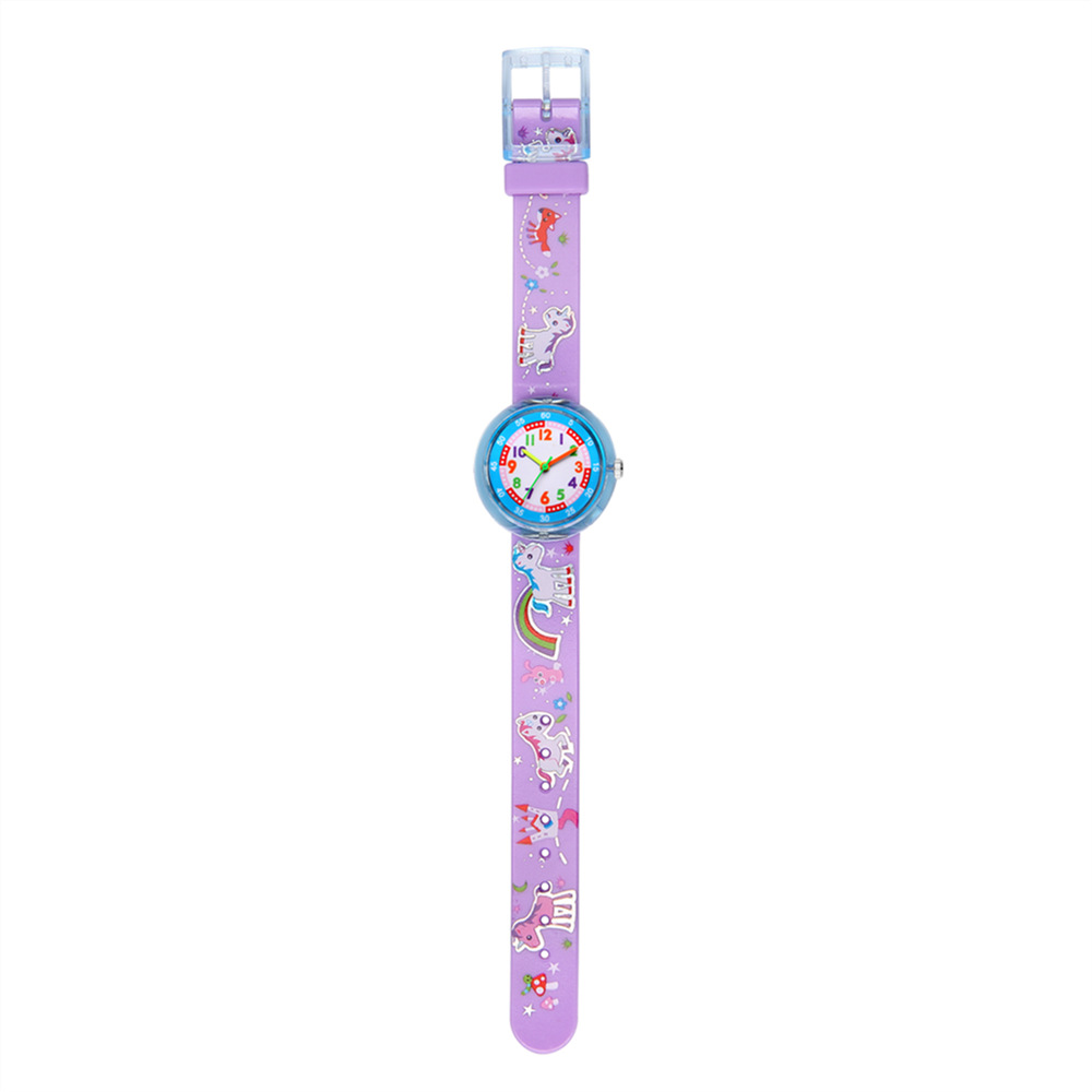 Candy-colored Printed Strap Student Watch Small And Cute Printed Plastic Strap Casual Watch Children's Watch display picture 5