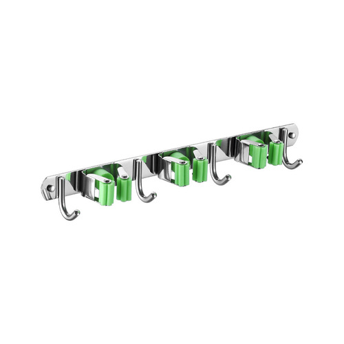 Guangkai stainless steel mop hook hanger punch-free wall hanging bathroom broom fixed buckle mop clip