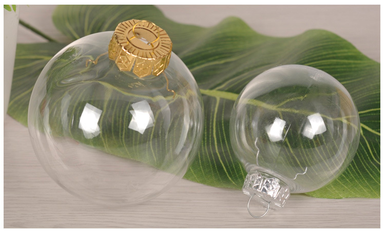 كرة عيد الميلاد شفافة عالية Pet الكرة البلاستيكية زخرفة عيد الميلاد display picture 4