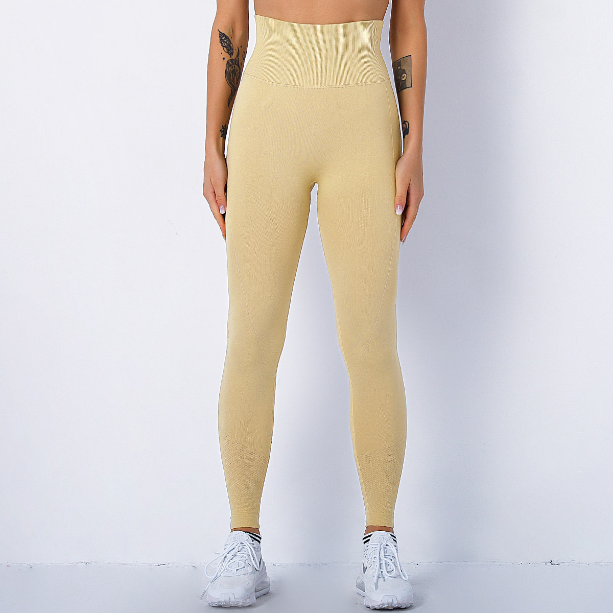 Pantalones de yoga que absorben la humedad de las nalgas de melocotón de punto NSNS10680