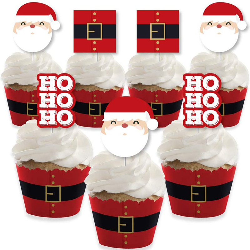 Christmas Santa Claus Paper Party Cake Decorating Supplies display picture 1