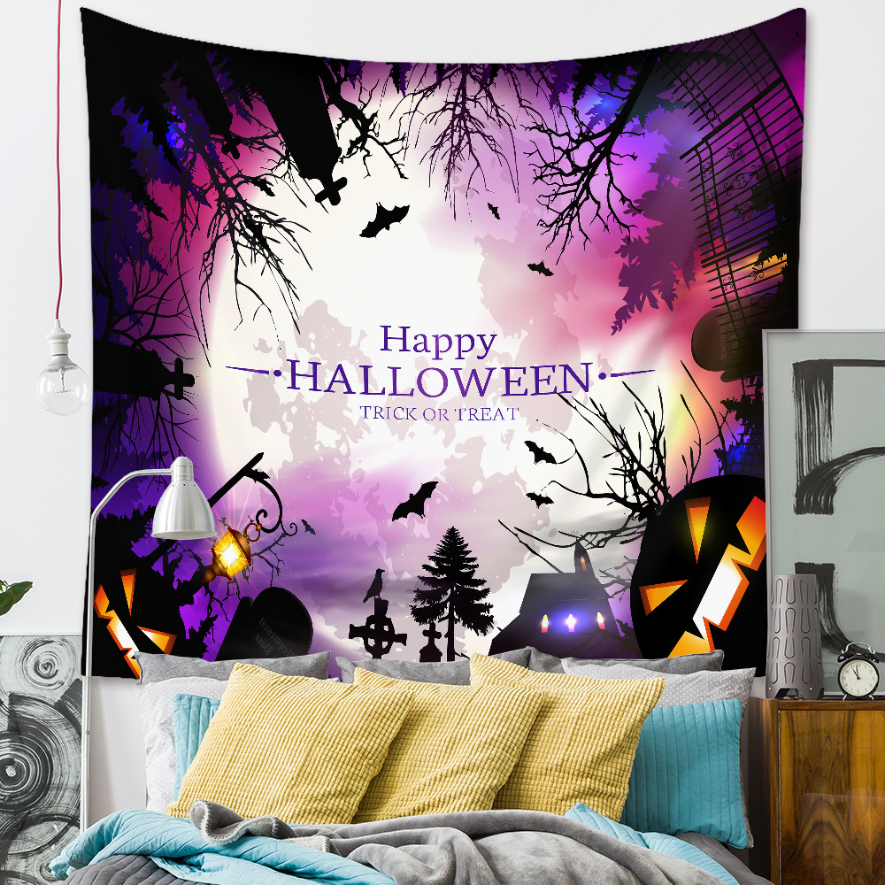 Halloween Room Wall Decoration Background Cloth Fabric Painting Tapestry Wholesale Nihaojewelry display picture 47