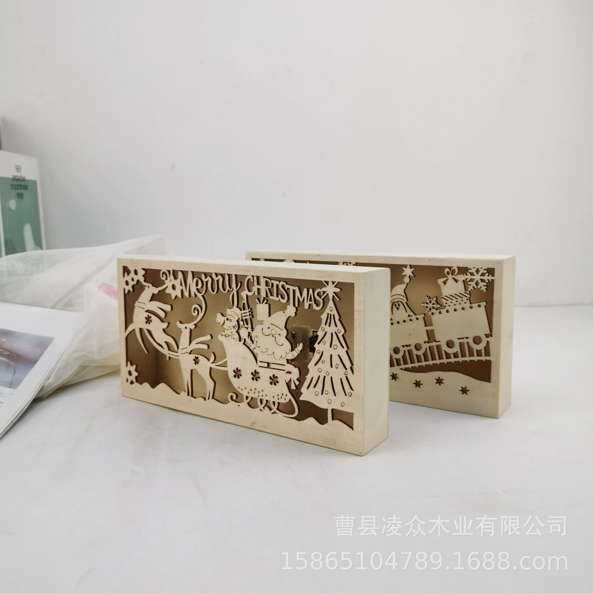 Деревянная полая проекционная лампа креативная проекционная лампа атмосфера деревянная коробка настольные украшения