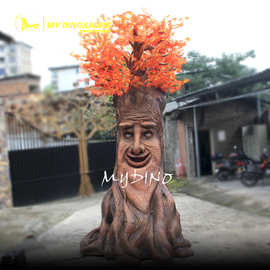 源头工厂-植物园景观装饰园林陈设摆件仿真电动会唱歌枫叶树模型