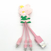 Cartoon keychain, power supply PVC, charging cable, three in one, Superman