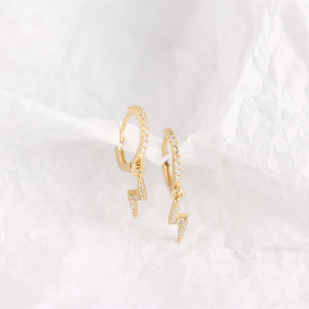 Geometric Fashion 925 Sterling Silver Gem Plating Earrings display picture 8