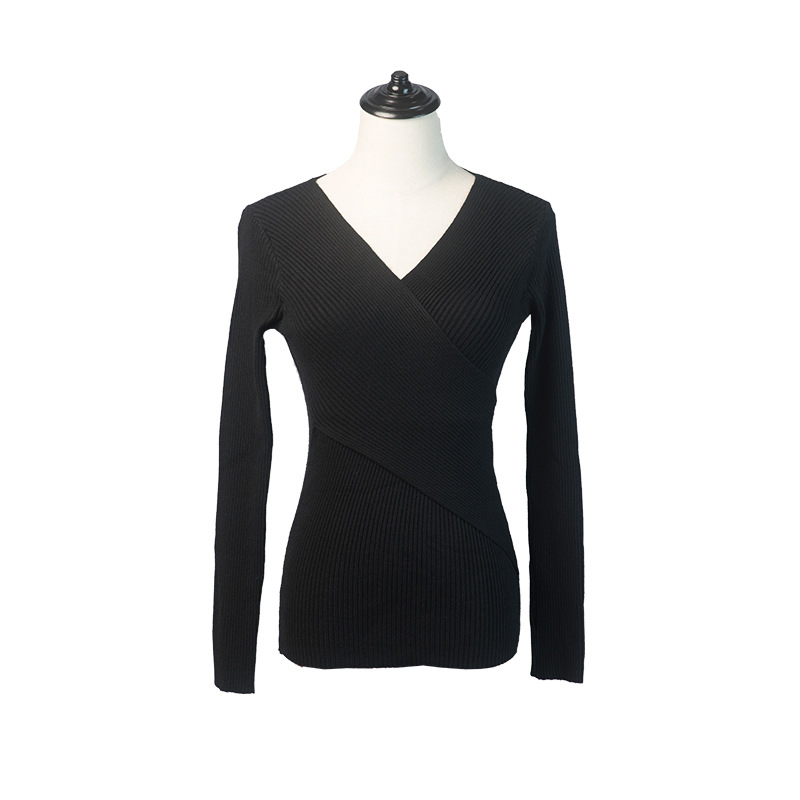 Cuello cruzado suéter de Baile de Otoño e invierno de las mujeres adultas de manga larga ropa de ballet ropa de abrigo práctica exterior ropa caliente superior