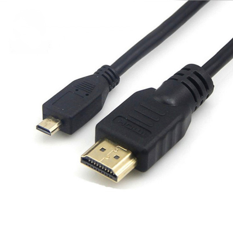 Micro HDMI a HDMI cable de datos HD Cable de pantalla plana de conexión de la Cámara Monitor cable del proyector