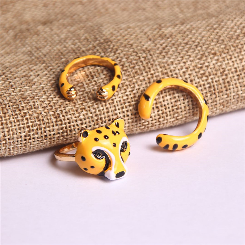 15g Weight Open Rings Classification 1 Set Quantity Holiday, Daily Occasion Alloy Material Animal, Cartoon Pattern All Seasons Season Women's Gender Plating Design Original Design, Cute Style Original Design Cute Animal Cartoon Alloy Plating Women's Open Rings 8