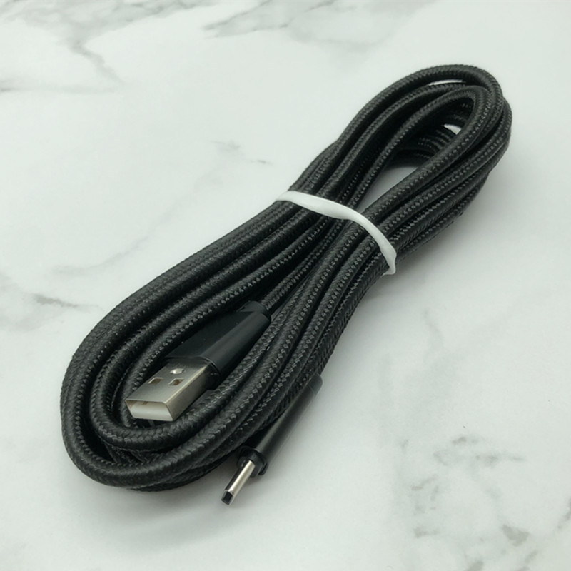 厂家直销2米纯色编织数据线适用于华为苹果TYPE 重金属尼龙充电线