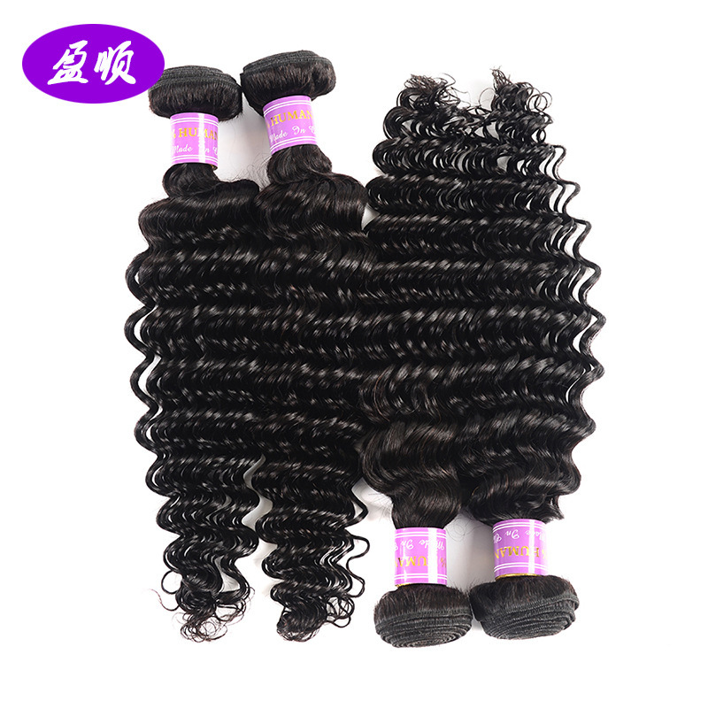 Deep Wave Brazilian Virgin Hair Weave Bundles 100% Human Hair Bundle Extension Raw Ever Beauty Curly Products