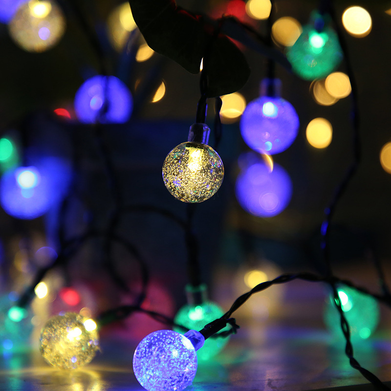 Amazon Selling Solar Lights star Bubble Ball outdoors engineering waterproof Coloured lights balcony courtyard Decorative lamp