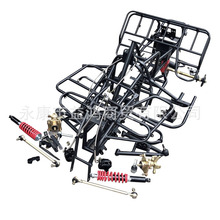 自制四轮公 牛沙滩车配件改装链条传动前后碟刹悬挂车架套件总成