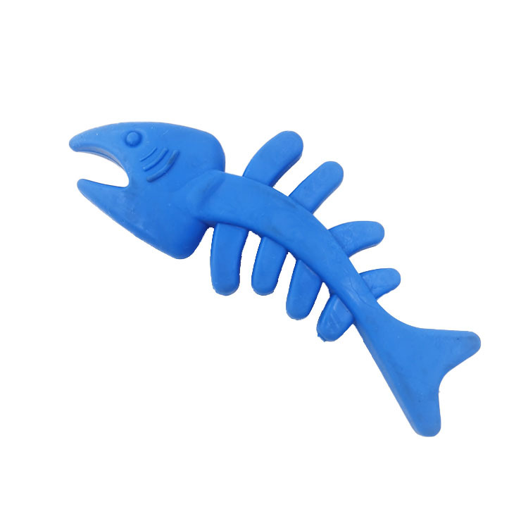 Suministro directo de fábrica de goma perro de juguete TPR dientes molares resistentes a mordeduras-Fortalecimiento de peces juguete para mascotas suministros para mascotas al por mayor