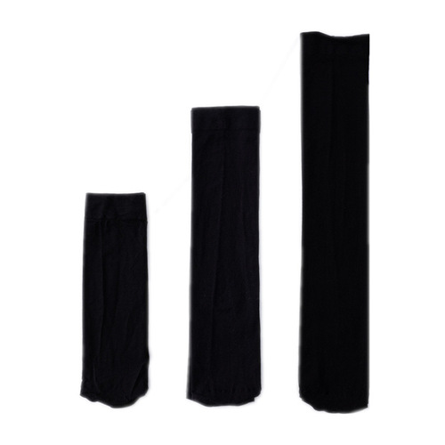 Solid color breathable black and white calf socks, velvet thin, over-the-knee short student socks, versatile fashionable socks