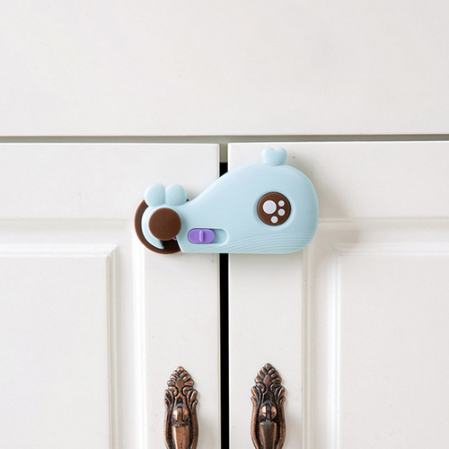 Cabinet door whale child lock multifunctional baby anti-pinch hand lock baby protective equipment drawer buckle