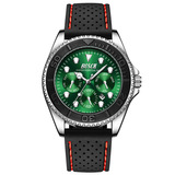 Силиконовые водонепроницаемые часы, спортивный кварцевый модный механический календарь