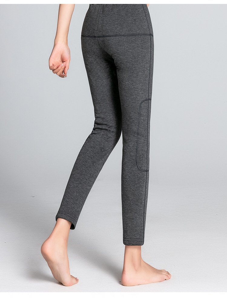 Quần legging nam lót lông cừu chống lạnh mùa đông, eo cao giữ nhiệt cashmere dày — YF20811 lót lông nam chi tiết 11