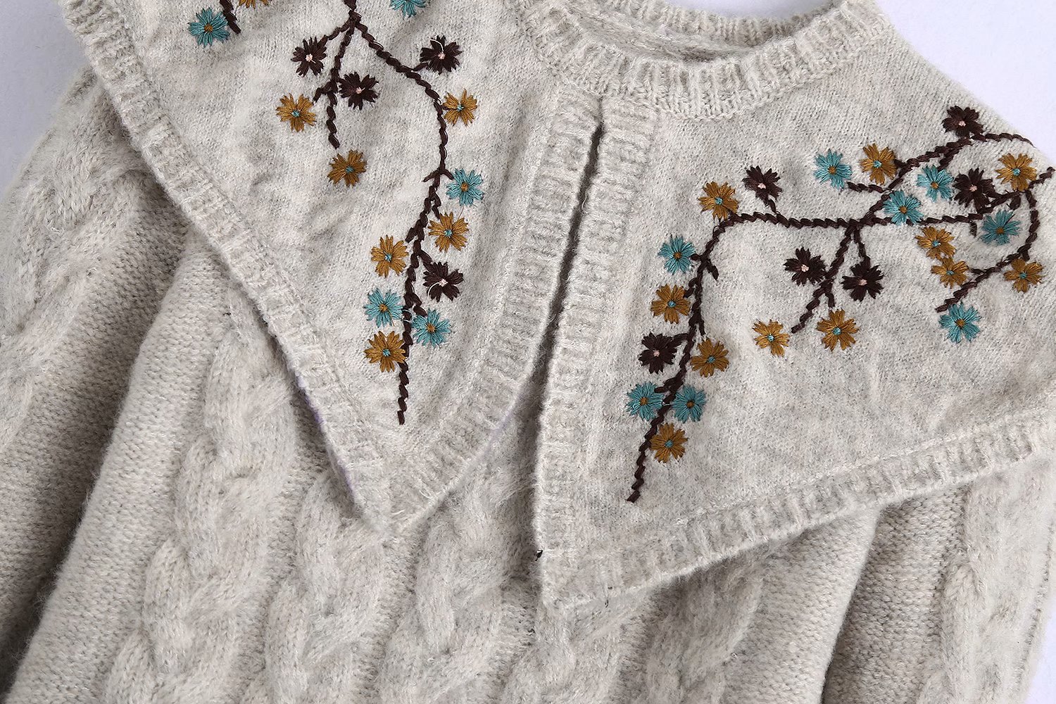 winter embroidered sweater cardigan jacket  NSAM12596