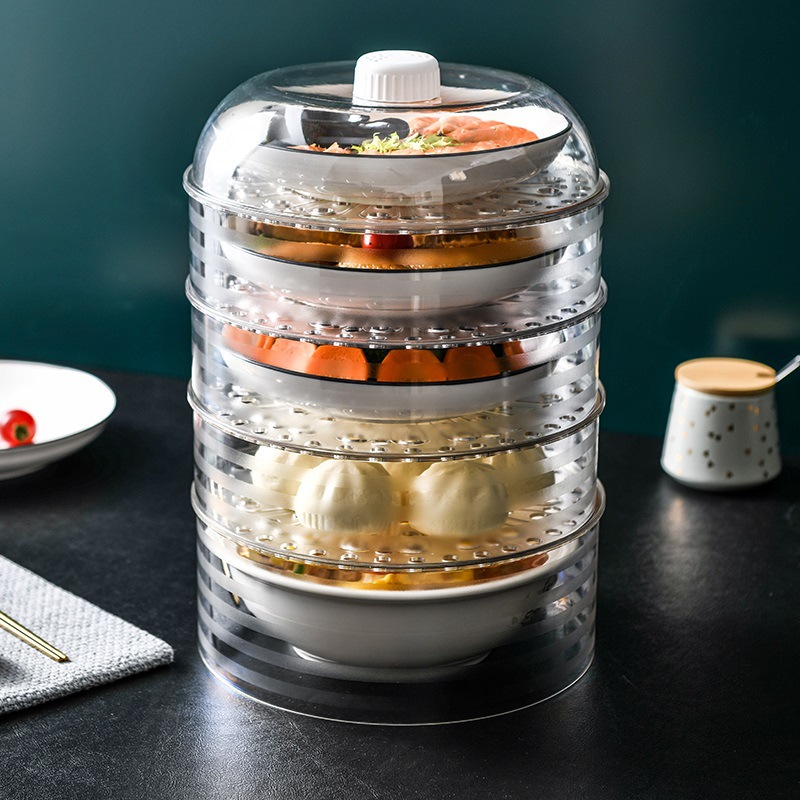 塑料保温菜罩 厨房饭菜罩子盖食物防尘饭罩餐桌 多层冬天热菜神器|ms