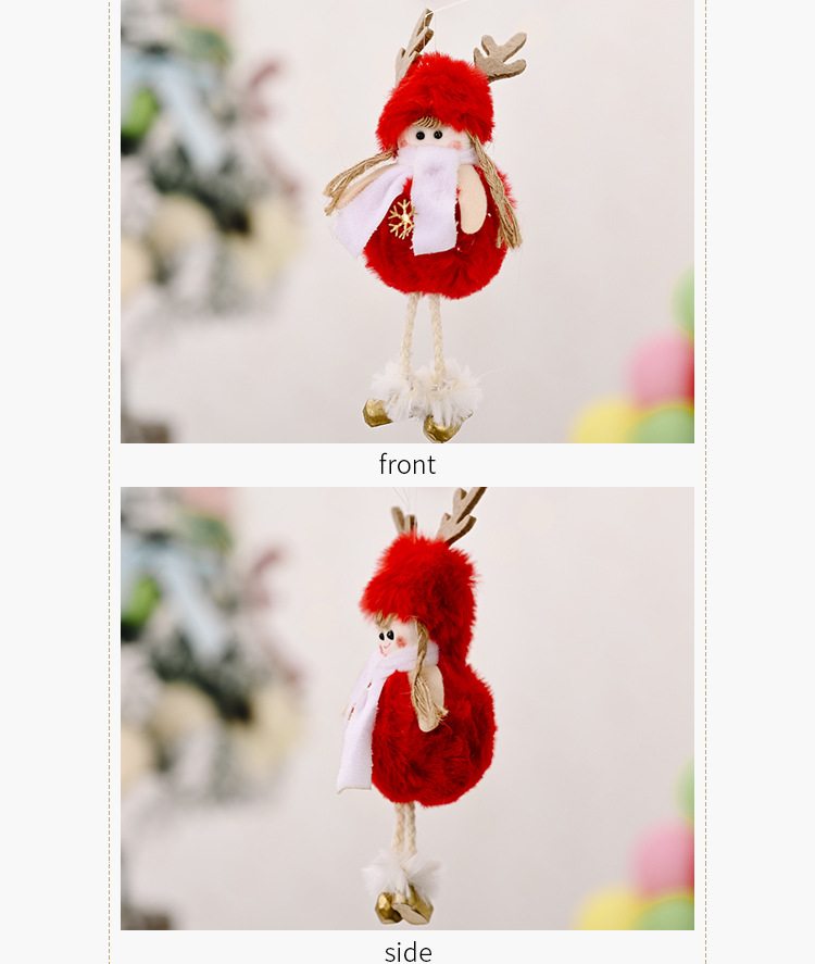 Christmas Decoration Supplies Plush Antlers Girl Pendant Creative New Plush Pendant display picture 3