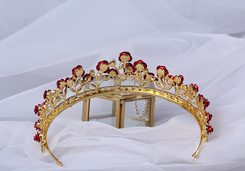 Plating, Inlay Design Elegant Style Elegant Crown Metal Plating Inlay Rhinestones Crown