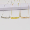 Necklace, chain, pendant with letters for beloved, wish, Amazon, European style, simple and elegant design, Birthday gift