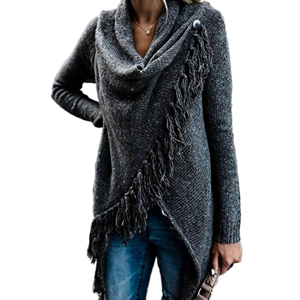 350g Weight Sweater Outerwear Type Long Sleeve Sleeve Length Regular Sleeve Sleeve Type Polyacrylonitrile Fiber, knit Fabric Type Long Top Length Daily Occasion Scarf collar, Pullovers Neckline Loose Fit Type Solid Color Pattern Winter, Autumn Season Women's Gender Hollow Out Design Streetwear Style Wholesale Women's Streetwear Solid Color Long Sleeve Hollow Out Sweaters & Cardigans 15