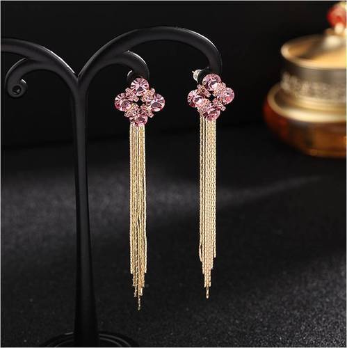 Silver needle retro port zircon design sense Earrings Fashion high level sense Earrings