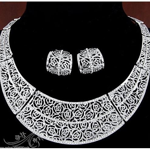 fashion women necklace earrings accessor...