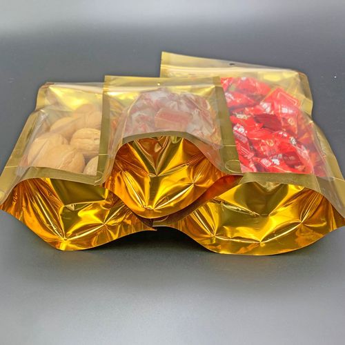 Exported to Thailand, golden self-standing bone bag, translucent ziplock bag, fruit and vegetable durian dried packaging bag, food baking bag