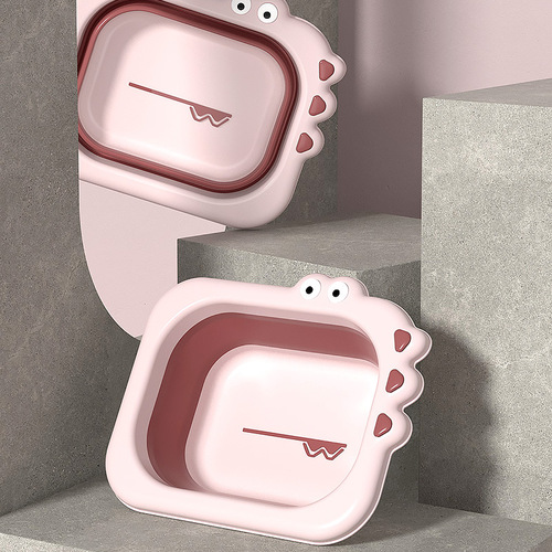 Thickened newborn baby and children's supplies foldable washbasin for washing buttocks cartoon PP baby small basin