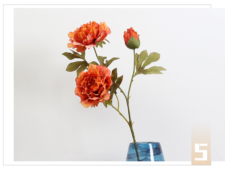 plastic, Silk Flower Material Elegant Romantic Peony Plastic Silk Flower Artificial Flowers