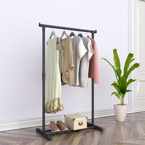 Yaruifan floor-standing clothes drying rack double pole telescopic lifting mobile clothes drying rod clothes rack clothes rack reinforced simple