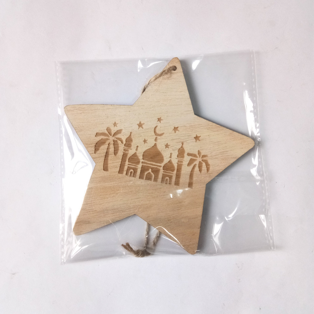 Style Simple Lettre Star Bois Pendentif display picture 2