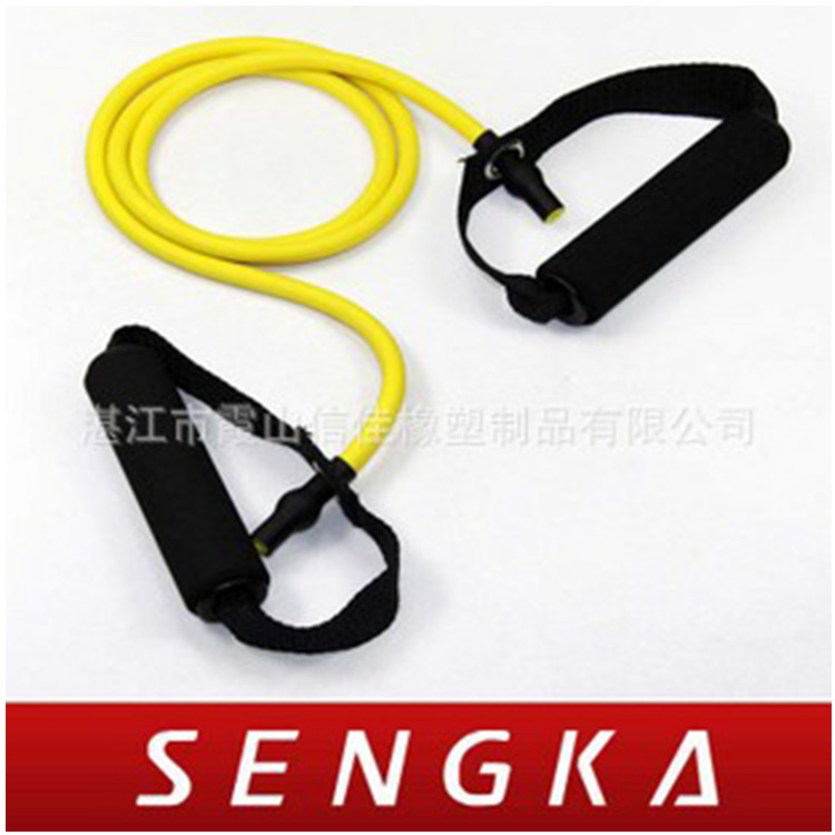 厂家供应 乳胶瑜伽健身拉力带 高弹性一字型拉力管批发