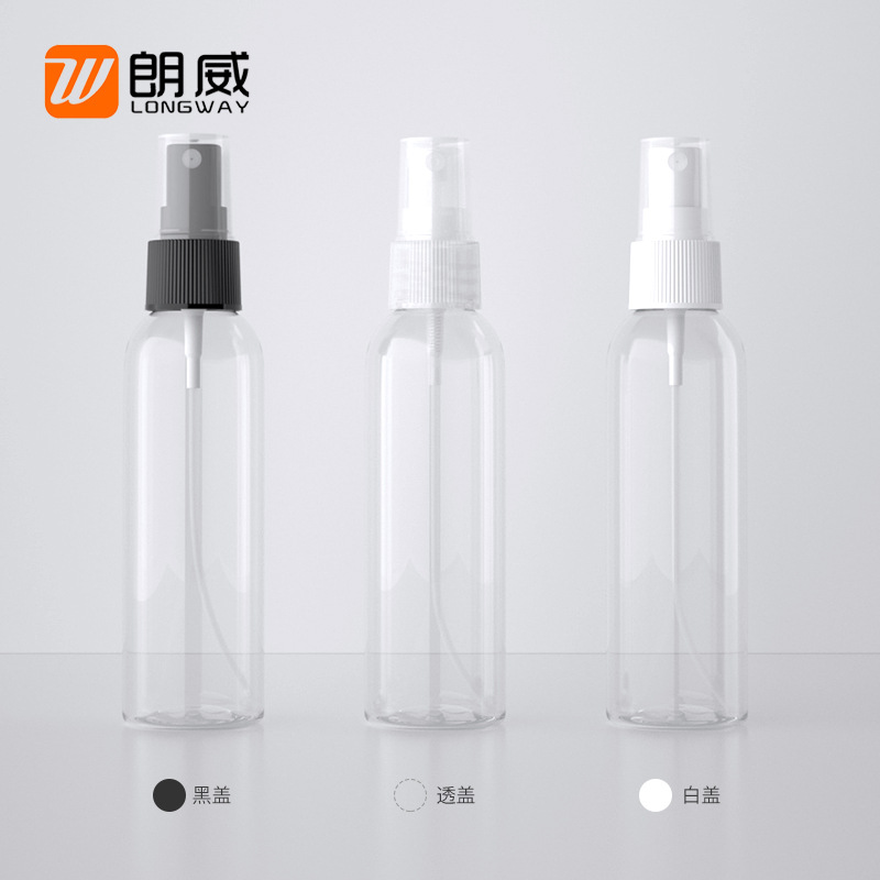 120ml de niebla fina hombro redondo transparente botella de spray de plástico para mascotas cosmética de viaje de agua sub-botella Yuyao langwei