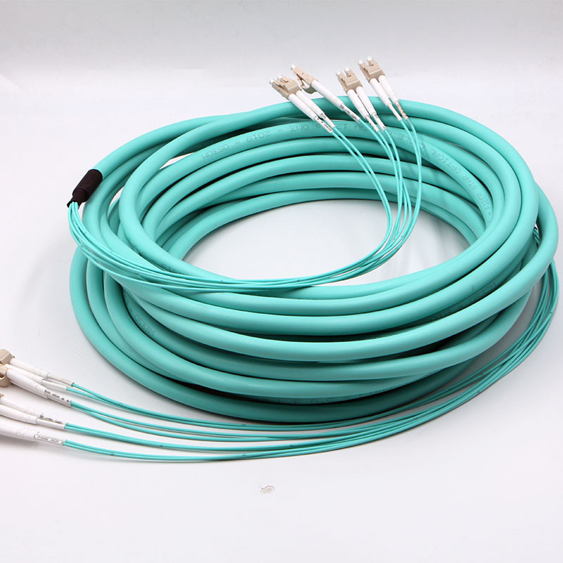 LC/UPC-LC/UPC光纤跳线多模万兆0M3集束分支缆室内光纤尾纤3米5米