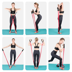 Resistance band for men and women, yoga training, pull-up band, elastic rope for arm, leg, and hip exercise