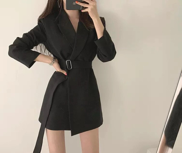 Women's Black Blazer For Women Elegant Casual Office Jacket_voghion.com