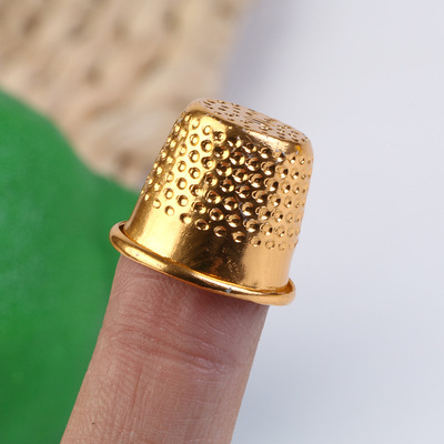 十字绣diy 金色顶针帽 顶针套 缝纫配件小礼品赠品缝纫工具