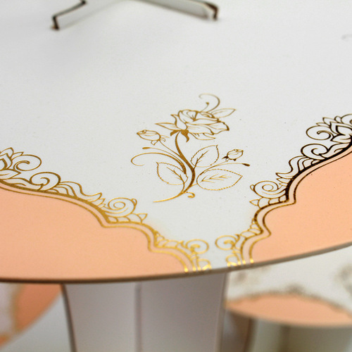 New simple European style lace five-plate hot stamping cake stand birthday party decoration supplies paper snack dessert stand
